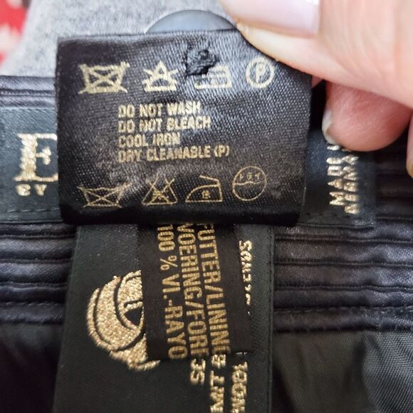 Escada black ribbed pencil skirt wool silk blend - Picture 4 of 8